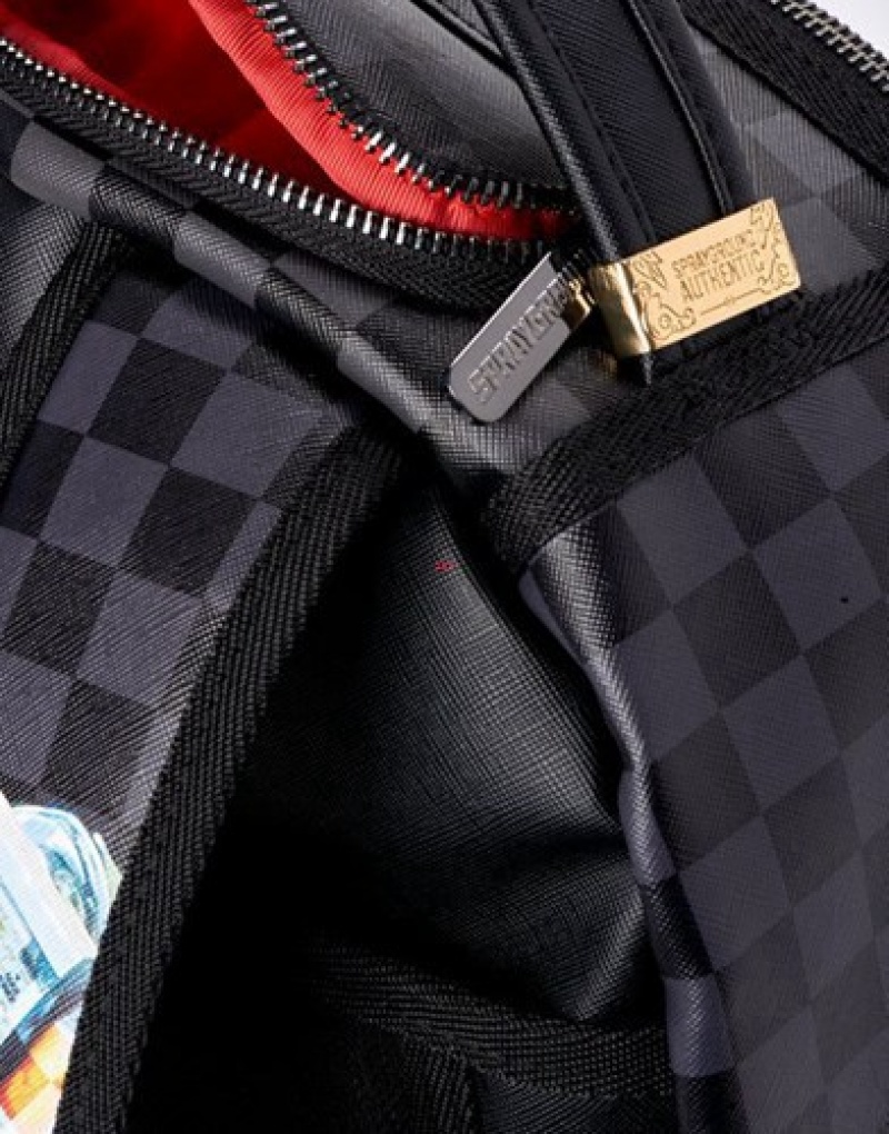 Black / Blue Sprayground New Money Backpacks | 50628-EUSW