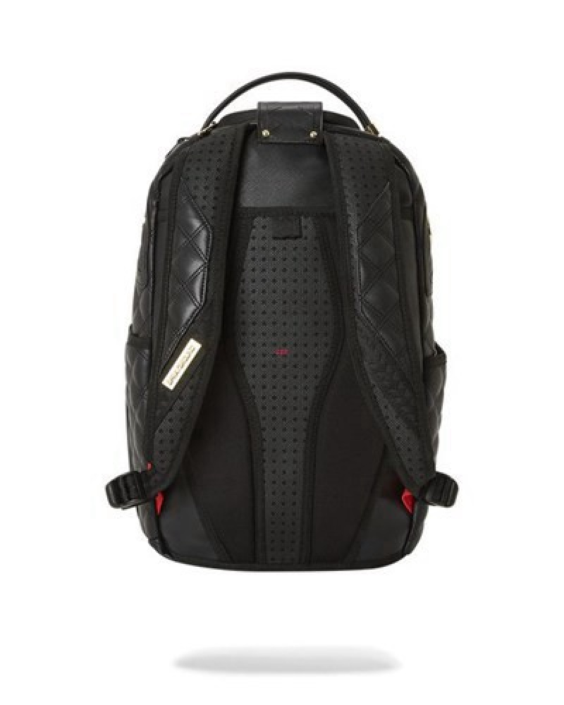 Black / Gold Sprayground 24k Geneva (Dlxv) Backpacks | 03865-BFLX