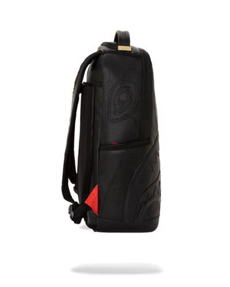 Black / Gold Sprayground Half Graff Glide (Dlxv) Backpacks | 09175-RCHP