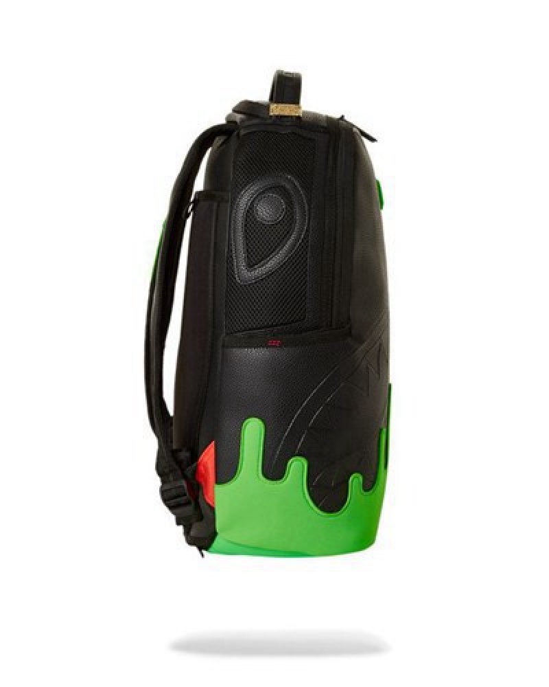 Black / Green Sprayground Anti-gravity Green (Dlxv) Backpacks | 26809-ETUM