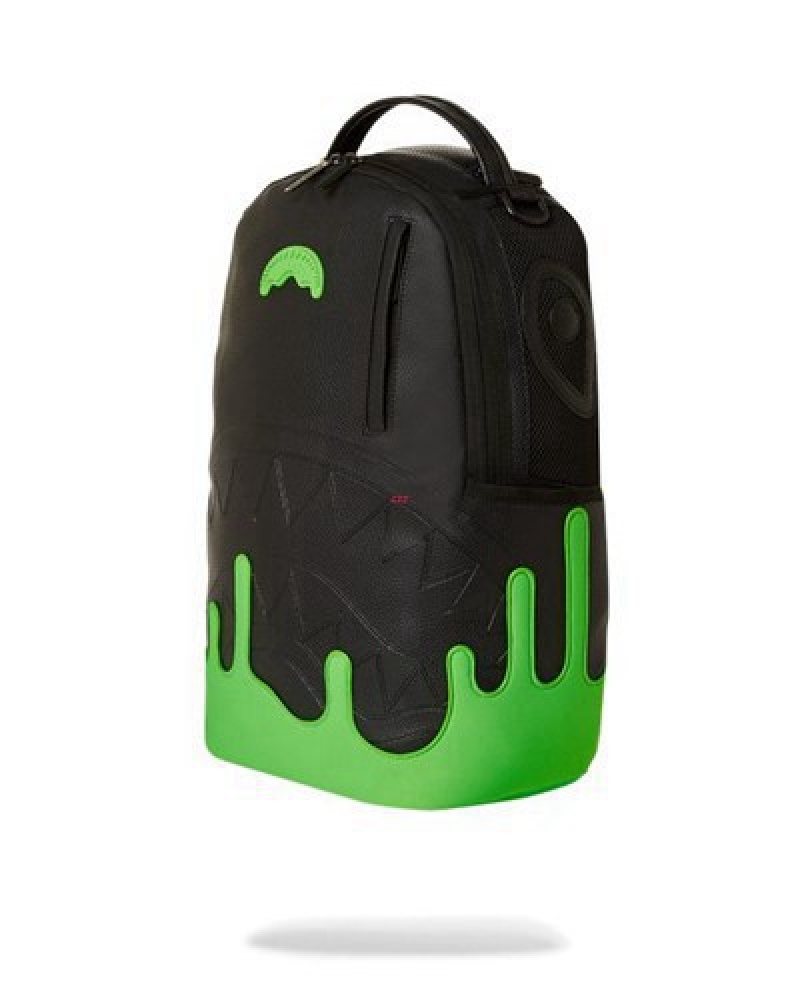 Black / Green Sprayground Anti-gravity Green (Dlxv) Backpacks | 26809-ETUM