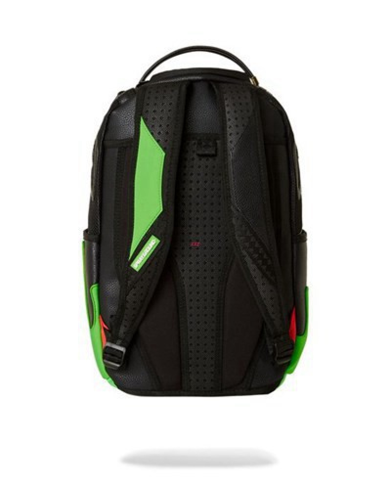 Black / Green Sprayground Anti-gravity Green (Dlxv) Backpacks | 26809-ETUM