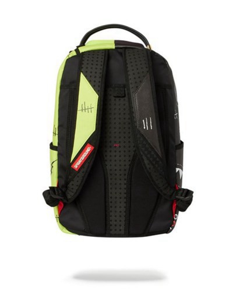 Black / Green Sprayground Party Time Backpacks | 91734-GARD