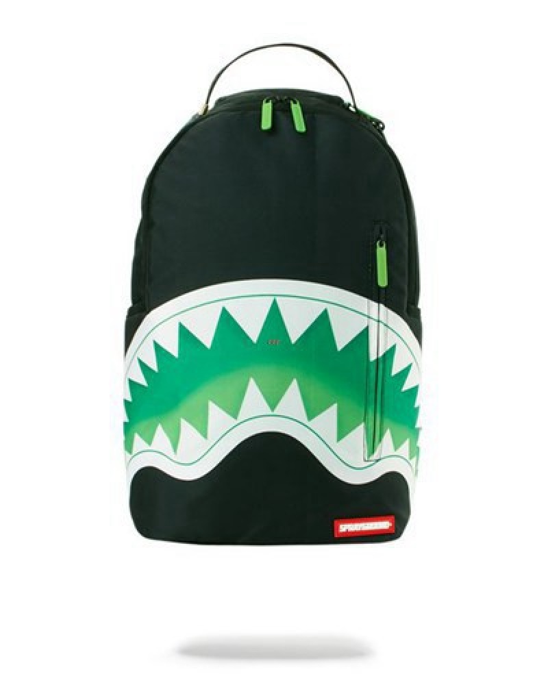 Black / Green Sprayground Xbox Shark 4k Backpacks | 89745-XSCM