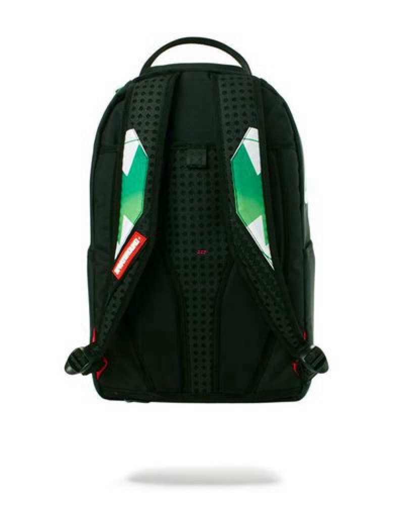 Black / Green Sprayground Xbox Shark 4k Backpacks | 89745-XSCM