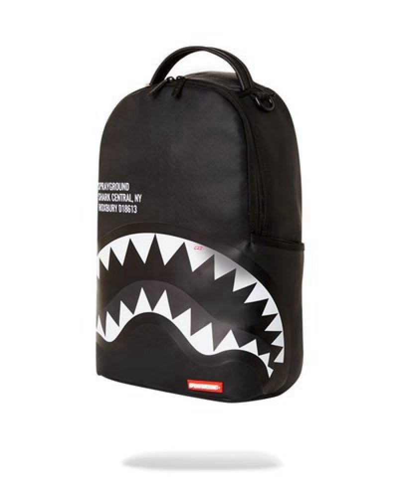 Black / Grey Sprayground Shark Central (Dlxv) Backpacks | 45613-IZCP