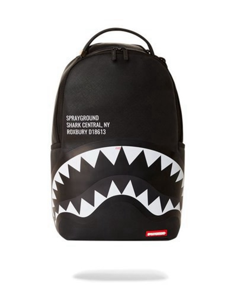 Black / Grey Sprayground Shark Central (Dlxv) Backpacks | 45613-IZCP