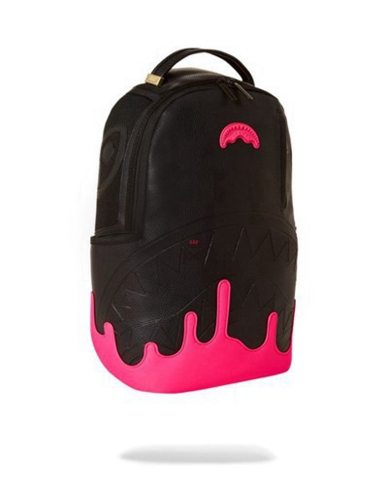 Black / Pink Sprayground Anti-gravity Pink (Dlxv) Backpacks | 87206-NKYU