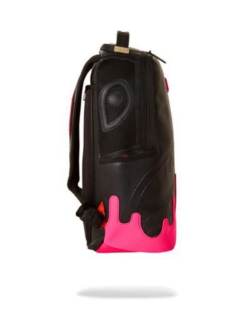 Black / Pink Sprayground Anti-gravity Pink (Dlxv) Backpacks | 87206-NKYU