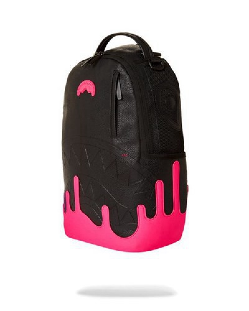 Black / Pink Sprayground Anti-gravity Pink (Dlxv) Backpacks | 87206-NKYU