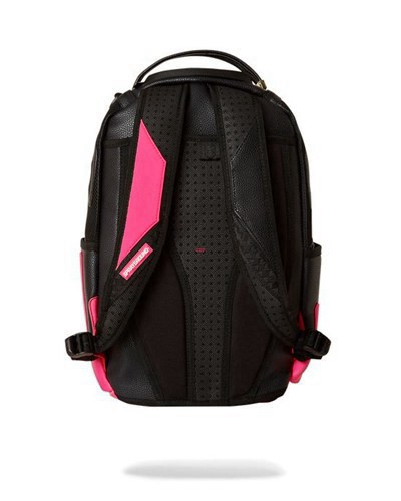 Black / Pink Sprayground Anti-gravity Pink (Dlxv) Backpacks | 87206-NKYU