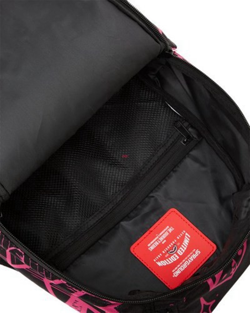 Black / Pink Sprayground Marker Drip Mini Backpacks | 89516-VREC