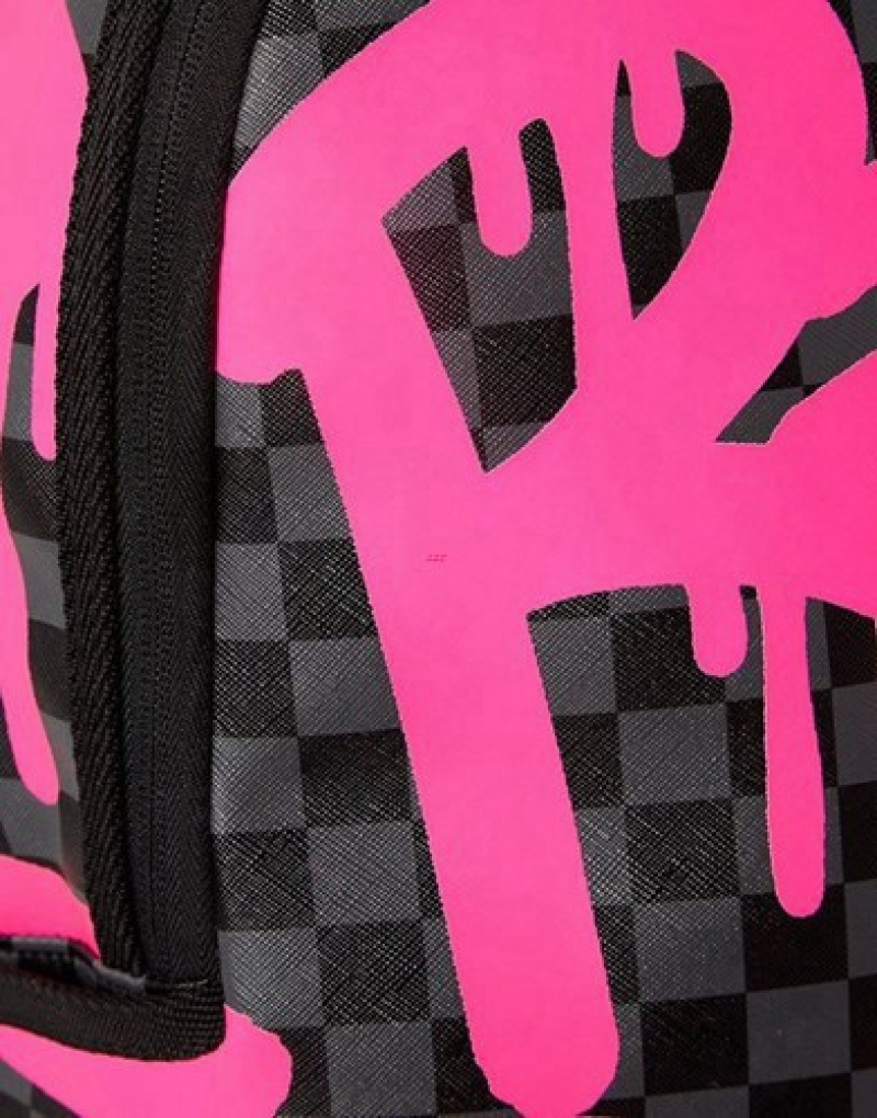 Black / Pink Sprayground Real Fake (One Of One) Backpacks | 01792-OLRI