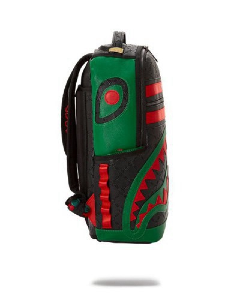 Black / Red Sprayground Dinero (Dlxv) Backpacks | 09375-KLUR