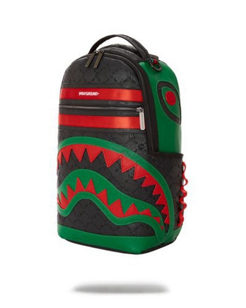 Black / Red Sprayground Dinero (Dlxv) Backpacks | 09375-KLUR