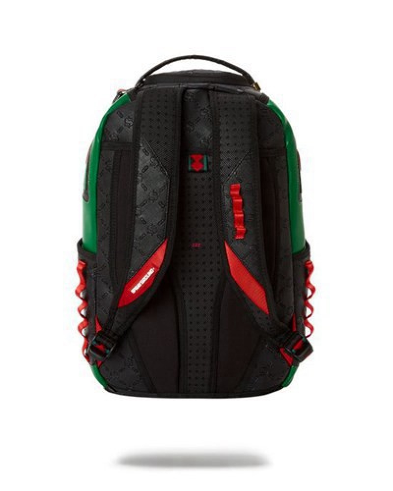 Black / Red Sprayground Dinero (Dlxv) Backpacks | 09375-KLUR