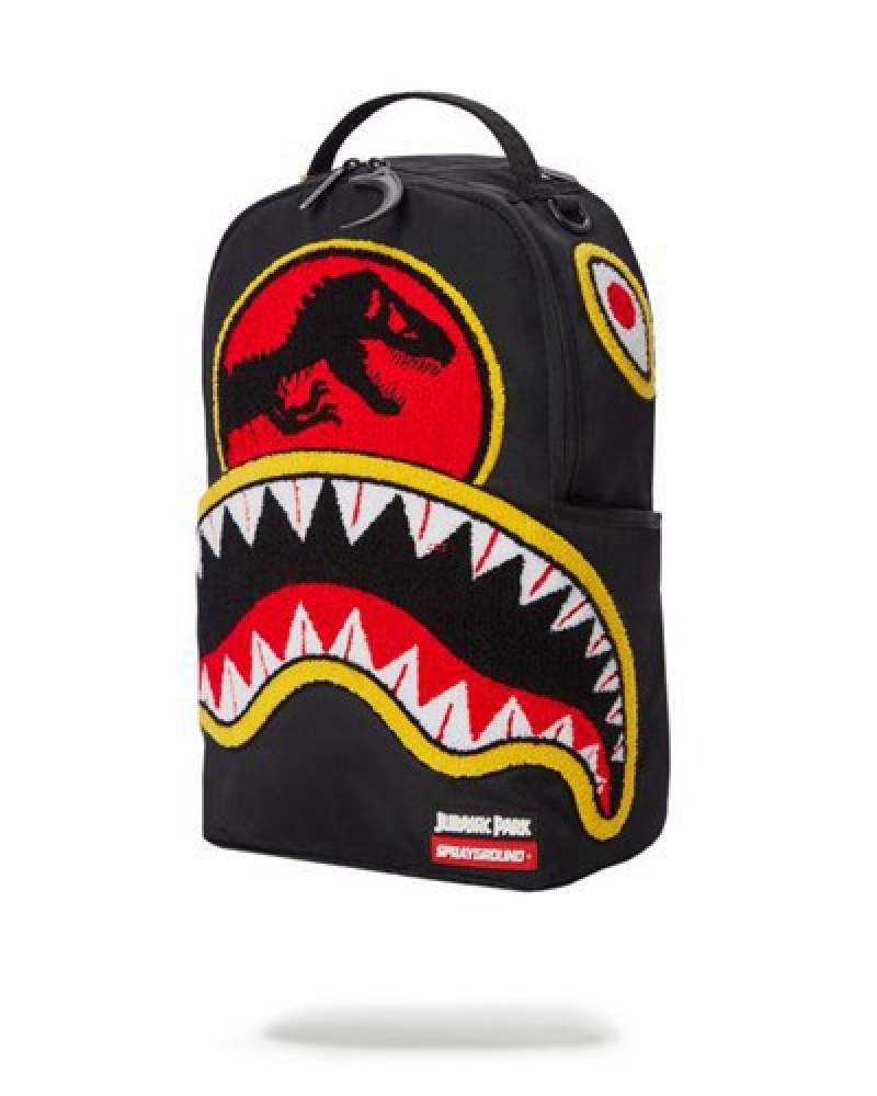 Black / Red Sprayground Jurassic Park Shark 