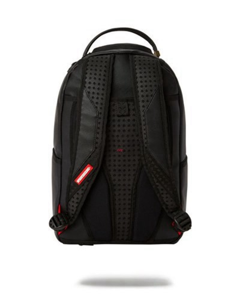 Black / White Sprayground Shark Central Greytone (Dlxv) Backpacks | 91328-AXPS