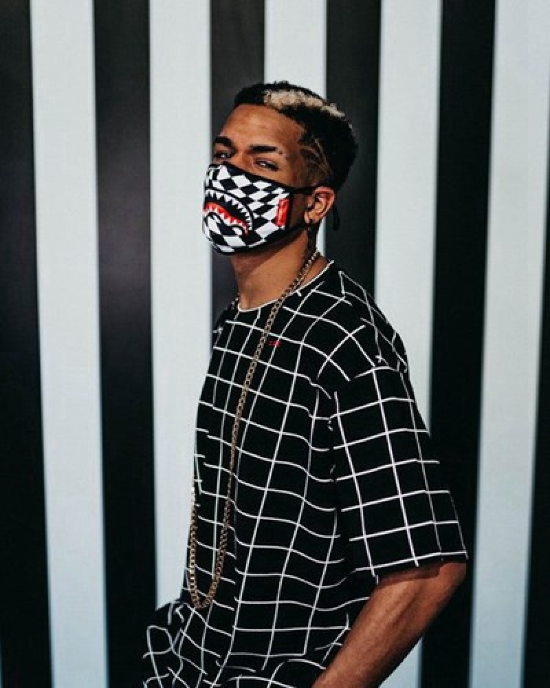 Black / White Sprayground Trippy Check Face Masks | 60478-GEVU