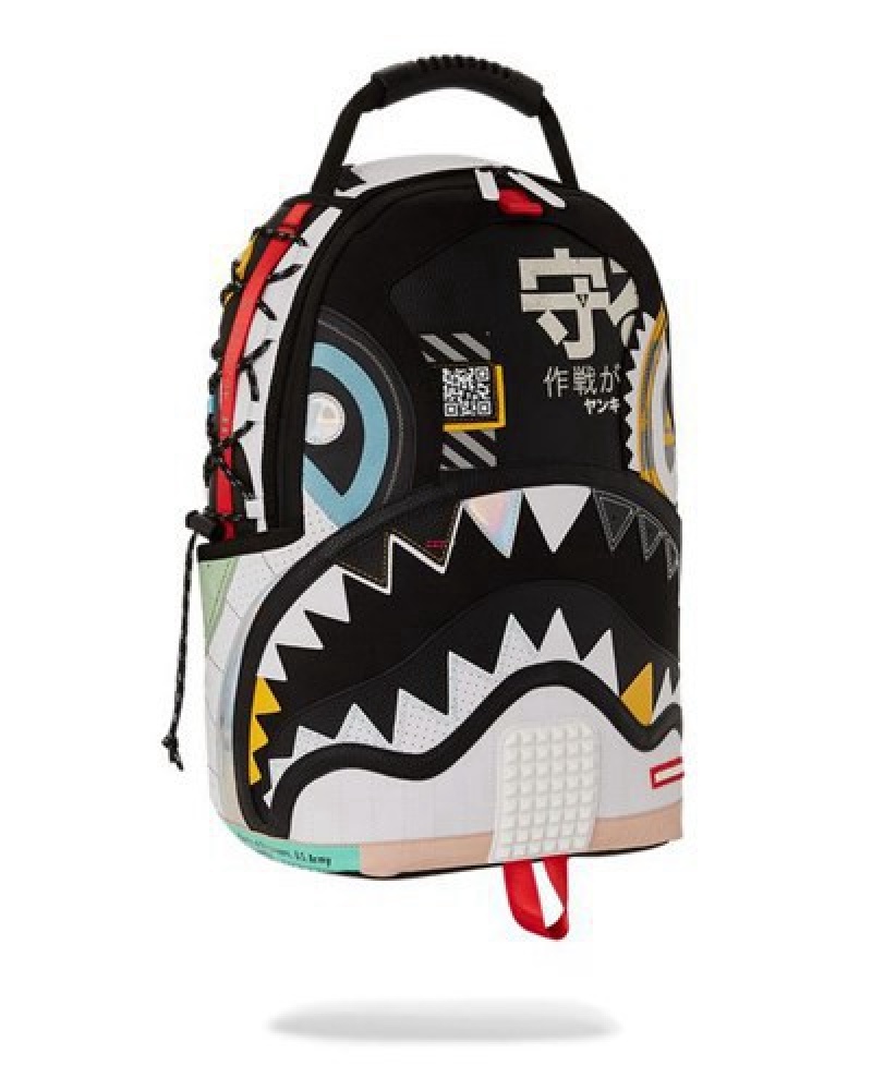 Black / White Sprayground V2 Ultimate (Dlxv) Backpacks | 64850-MZYS