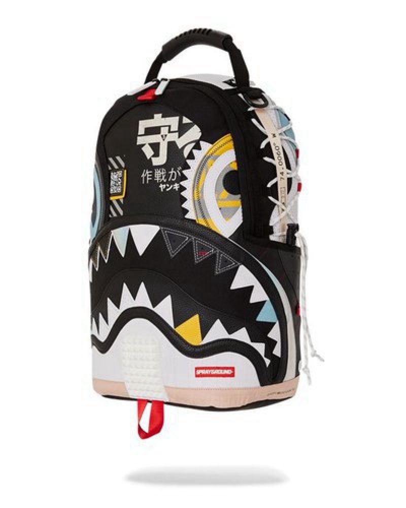 Black / White Sprayground V2 Ultimate (Dlxv) Backpacks | 64850-MZYS