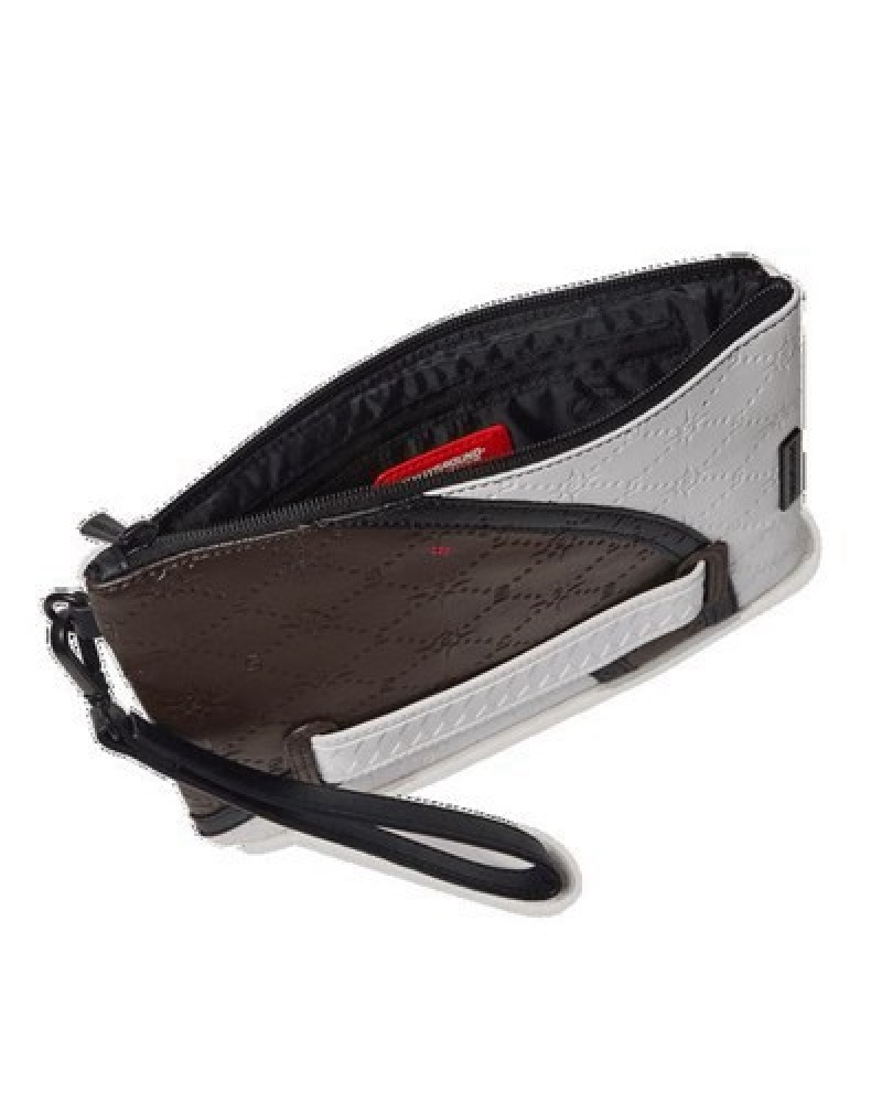 Black / White Sprayground V.V.I.P. Crossover Clutch Bag | 60428-IAGK