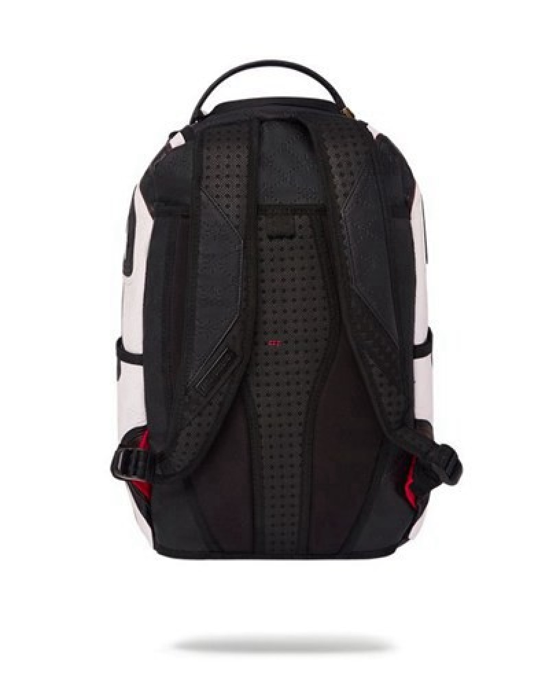 Black / White Sprayground V.V.I.P. (Dlxv) Backpacks | 98124-EMWL