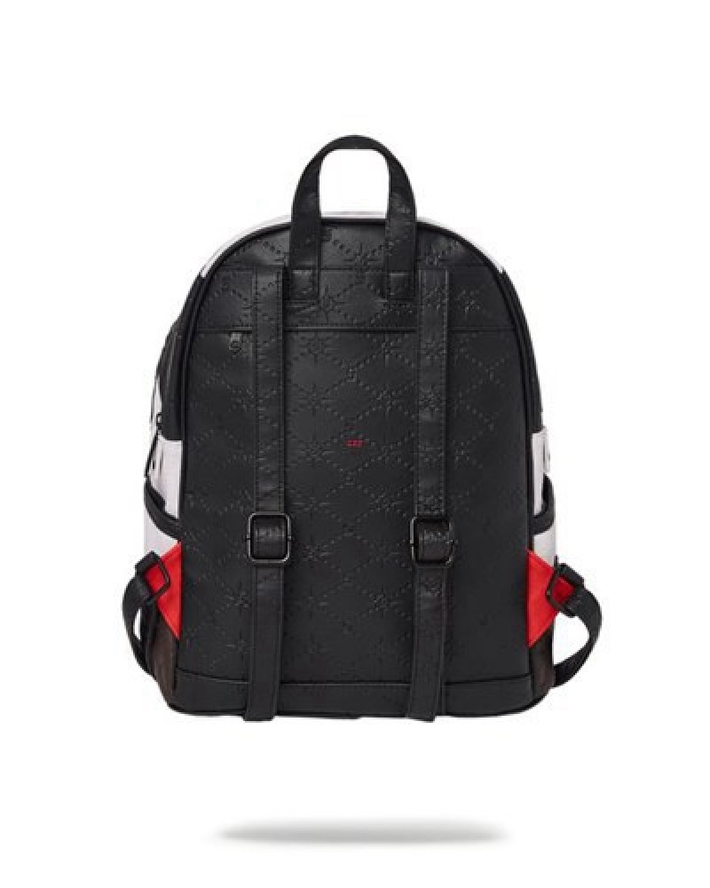 Black / White Sprayground V.V.I.P. Savage Backpacks | 81903-EQBH