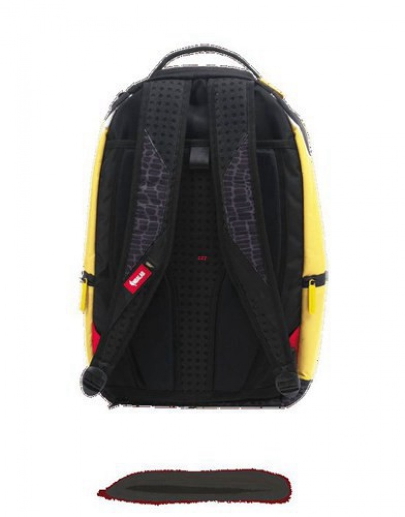 Black / Yellow Sprayground Nbalab Lonzo Ball Jersey Backpacks | 29783-NMVX