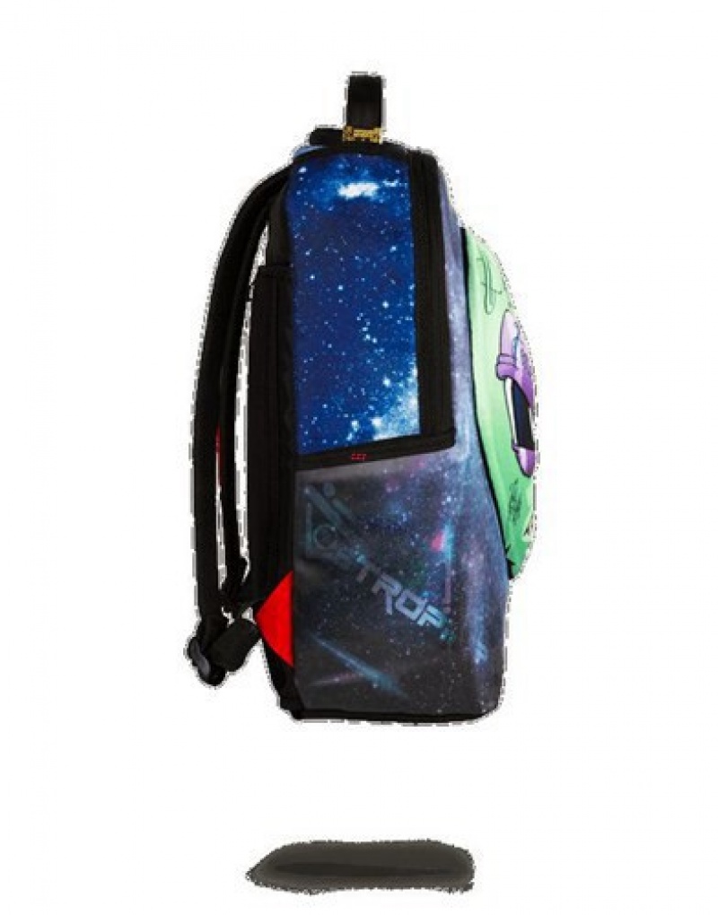 Blue Sprayground 3d Lenticular Alien Head Backpacks | 86571-OCRS