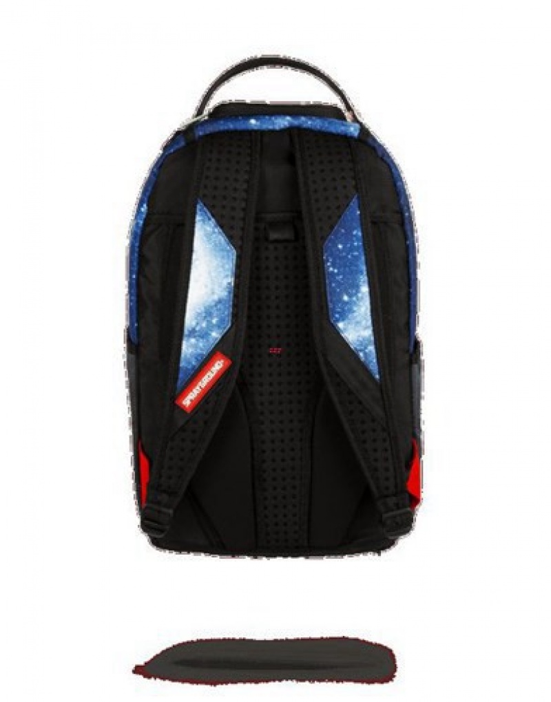 Blue Sprayground 3d Lenticular Alien Head Backpacks | 86571-OCRS