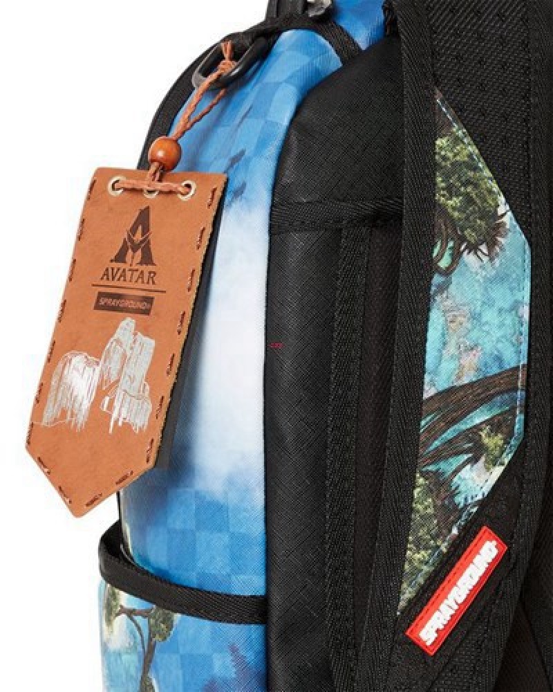 Blue Sprayground Avatar Shark Island Lagoon Sea Backpacks | 37408-HMEC