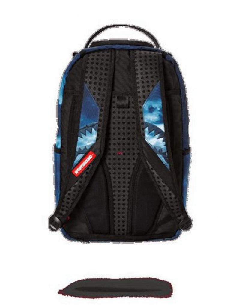 Blue Sprayground Batman 80th Anniversary Shark Backpacks | 18053-IOQN