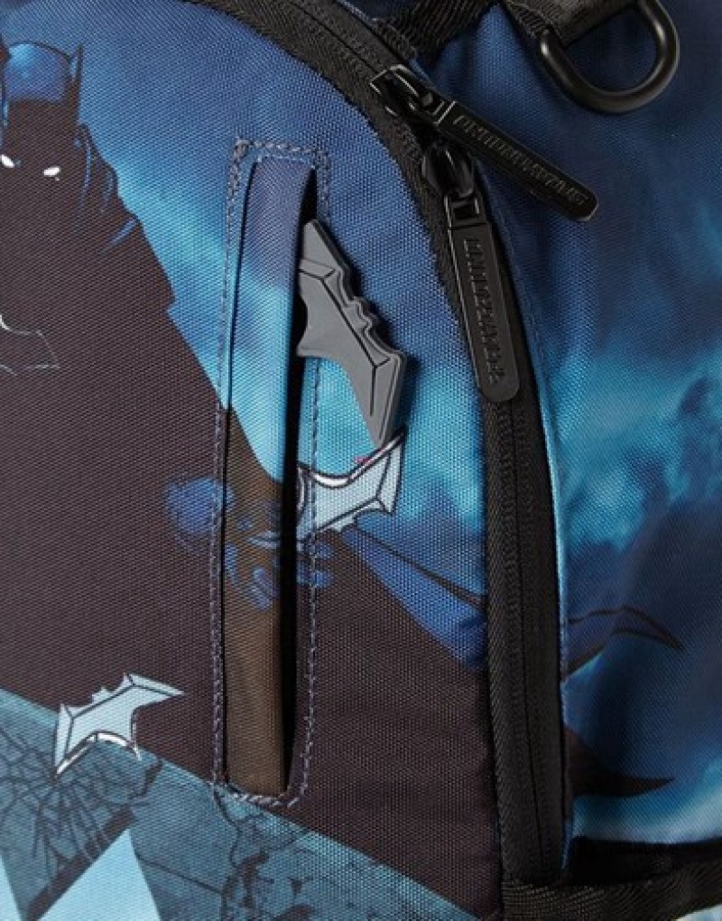 Blue Sprayground Batman 80th Anniversary Shark Backpacks | 18053-IOQN