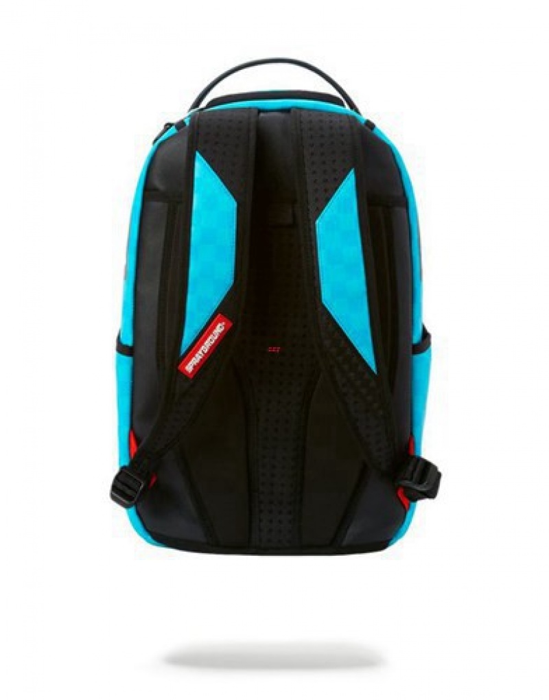 Blue Sprayground Blossom Shark Backpacks | 84351-WQJT