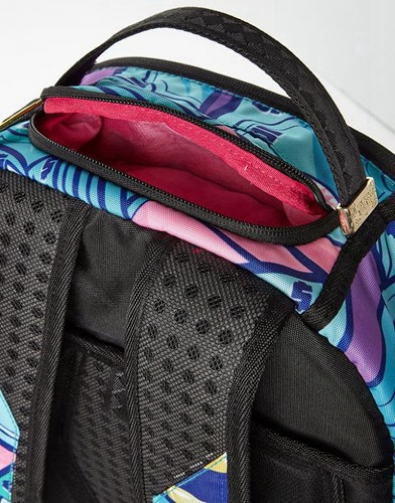 Blue Sprayground Brunch Money Backpacks | 32608-ADLX