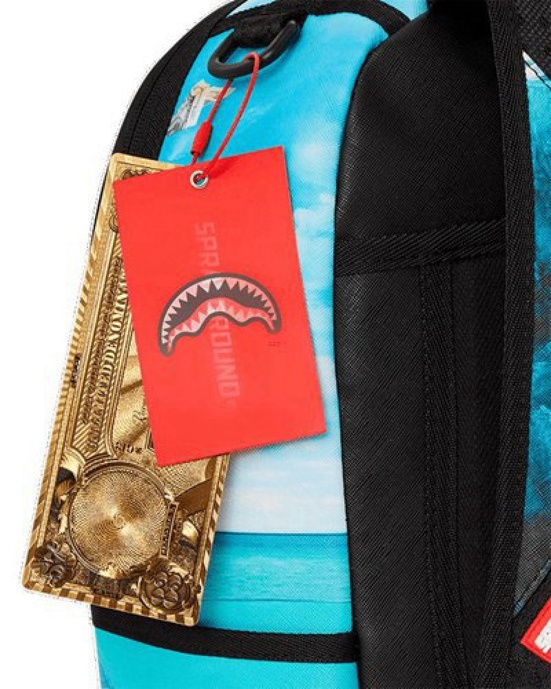 Blue Sprayground Chateau De Backpacks | 69381-PLXH