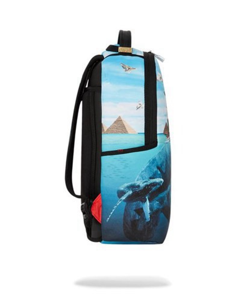 Blue Sprayground Chateau De Backpacks | 69381-PLXH