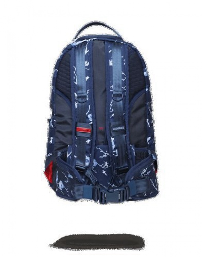 Blue Sprayground Cherry Blo Om Led Backpacks | 50634-OVNI