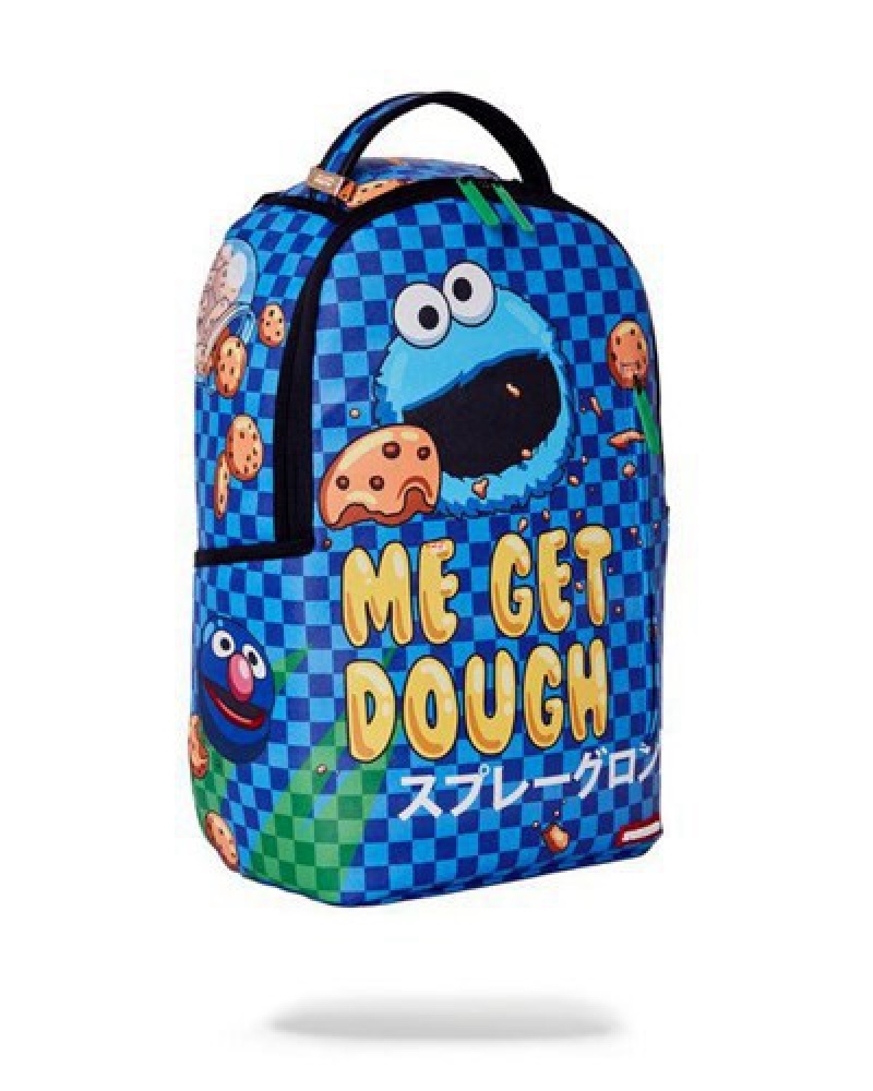 Blue Sprayground Cookie Monster Me Get Dough (Dlxv) Backpacks | 76891-EJVZ