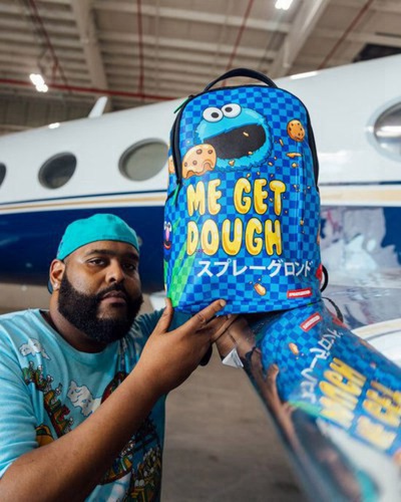 Blue Sprayground Cookie Monster Me Get Dough (Dlxv) Backpacks | 76891-EJVZ