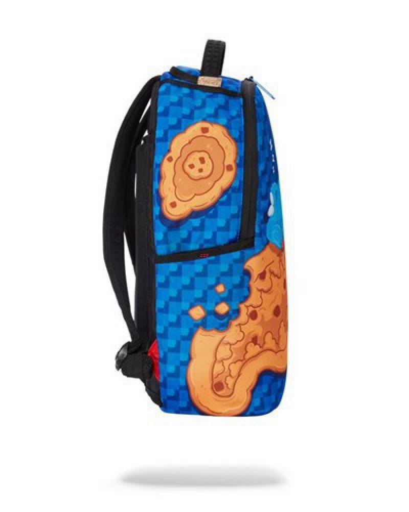 Blue Sprayground Cookie Monster Sleeping (Dlxr) Backpacks | 39285-BADW