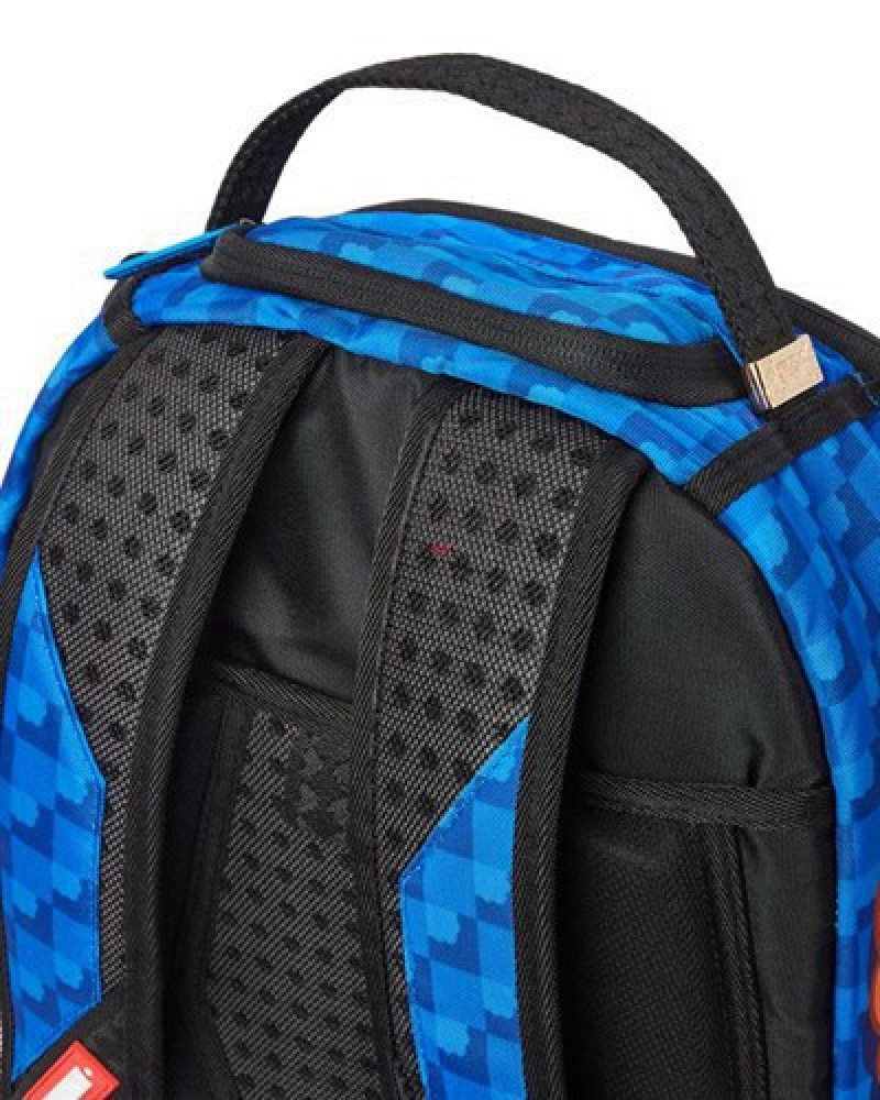 Blue Sprayground Cookie Monster Sleeping (Dlxr) Backpacks | 39285-BADW