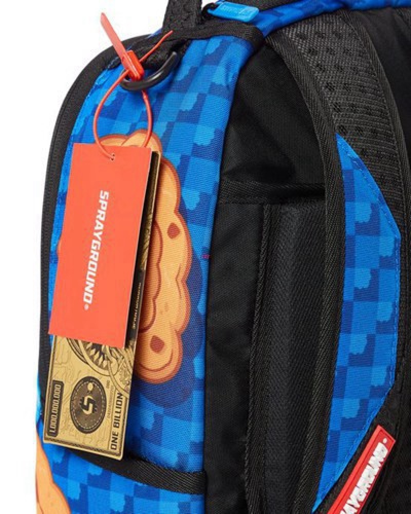 Blue Sprayground Cookie Monster Sleeping (Dlxr) Backpacks | 39285-BADW