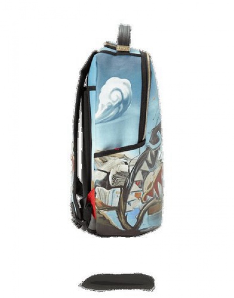 Blue Sprayground Dali Shark Backpacks | 95461-ZVIW