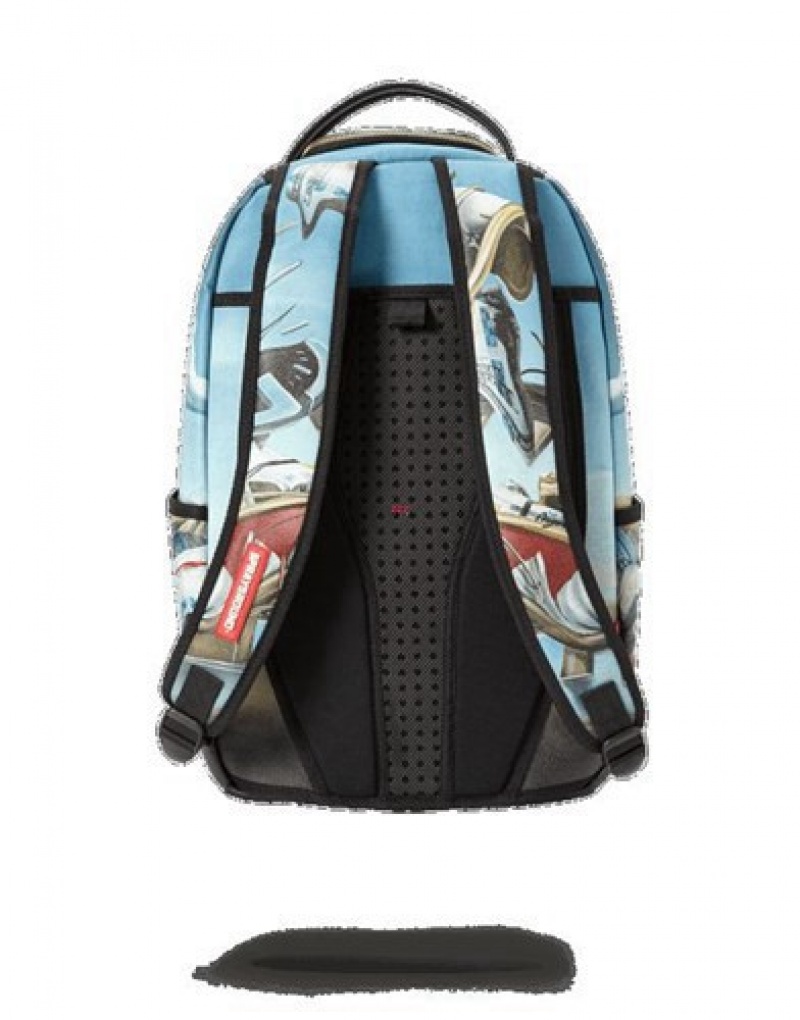 Blue Sprayground Dali Shark Backpacks | 95461-ZVIW