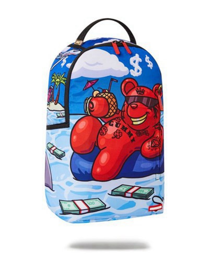 Blue Sprayground Diablo Chillin In Hostile Waters (Dlxr) Backpacks | 14298-PJGC