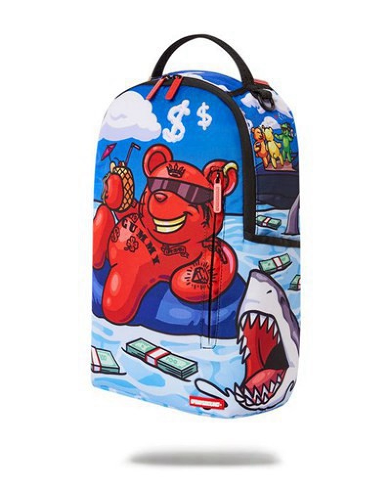 Blue Sprayground Diablo Chillin In Hostile Waters (Dlxr) Backpacks | 14298-PJGC