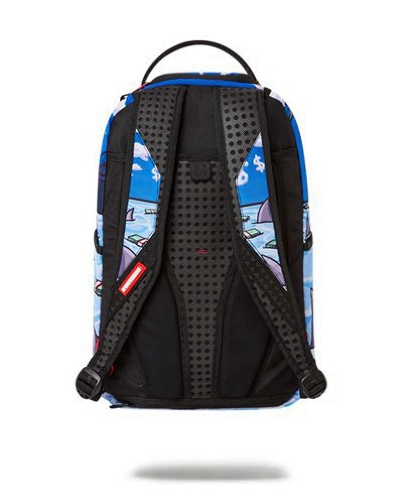 Blue Sprayground Diablo Chillin In Hostile Waters (Dlxr) Backpacks | 14298-PJGC