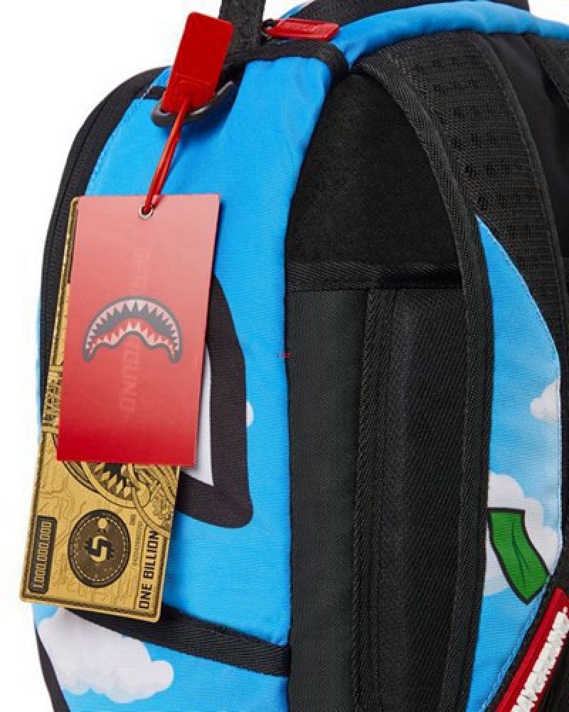 Blue Sprayground Diablo Money Dreams (Dlxr) Backpacks | 96104-DUHF